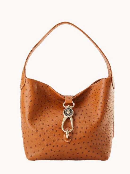 Dooney & Bourke Handbags - Dooney & Bourke Ostrich Logo Lock Hobo
